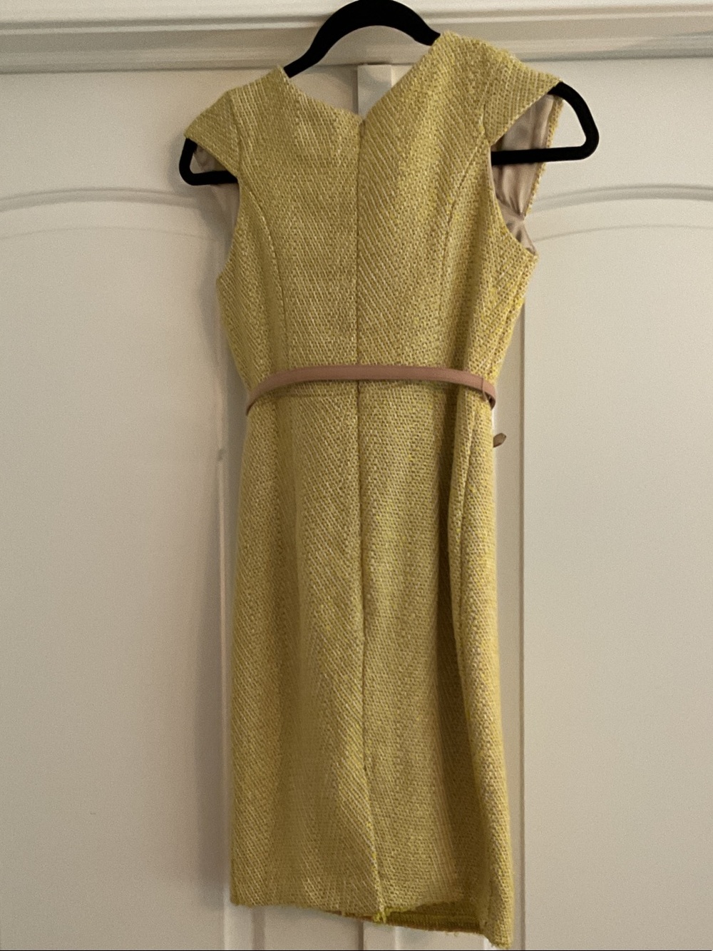 Anthro/Eva Franco Chartreuse Bow-Front Midi Dress - Picture 5 of 10